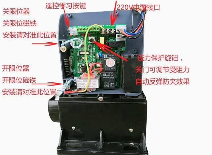 通用型伸缩门控制器接线说明 220f 自动反弹防夹效果 【